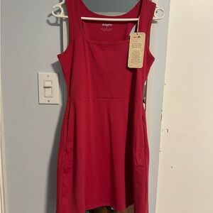 Chaps Women's Vibrant Red Mini Dress